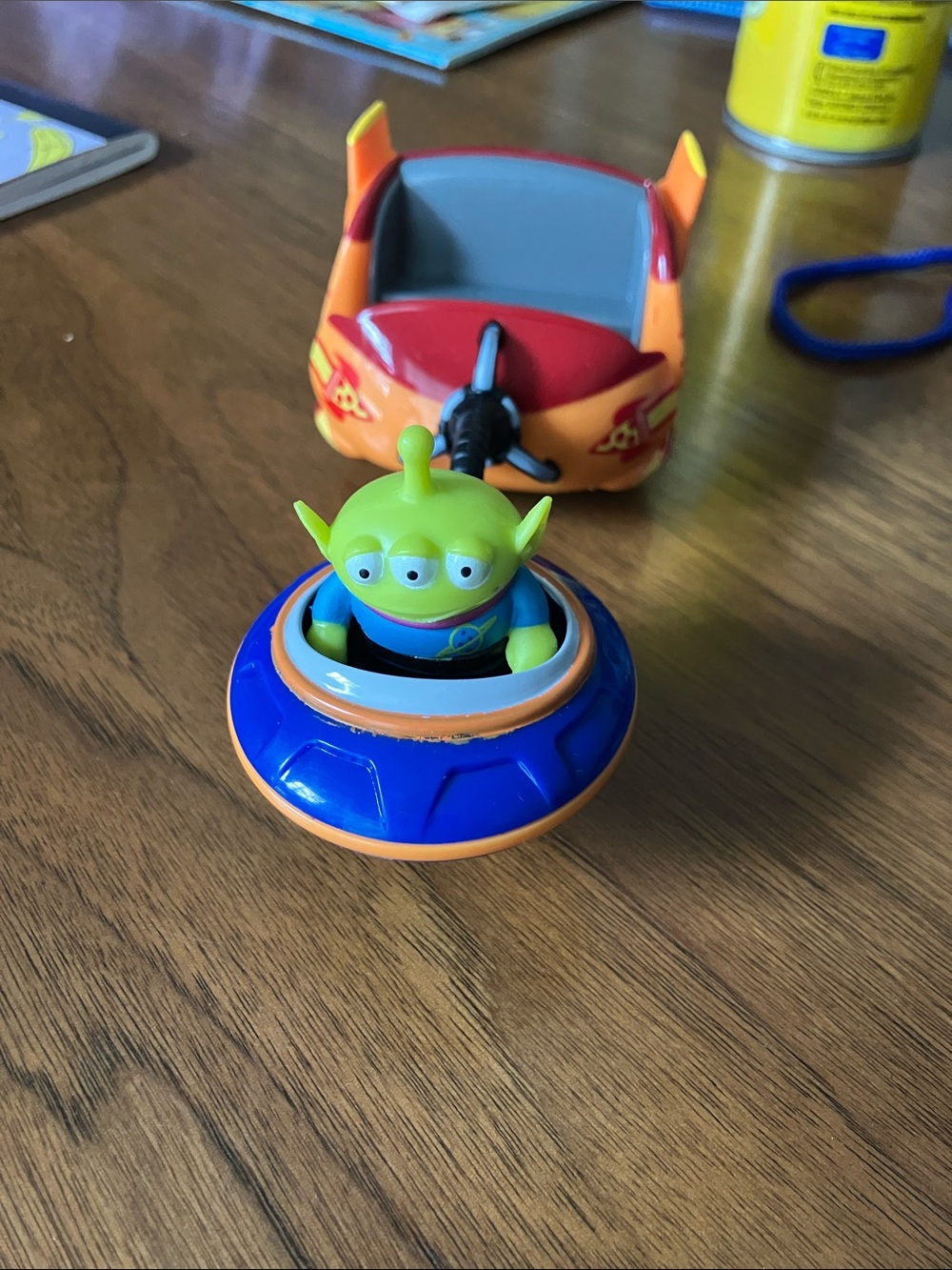 Disney Three-Eyed Alien in Blue and Orange Space Pod